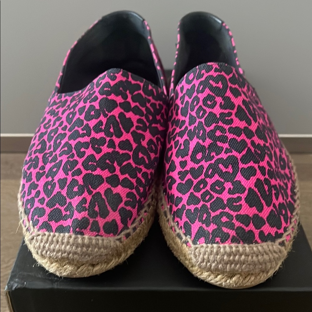 Saint Laurent Pink Leopard Espadrilles